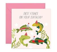 Biglietto di compleanno divertente con pesci per donne e uomini, regalo divertente per amici, colleghi, colleghi, bestie, BFF, mamma, papà, fratello, sorella, amanti della pesca, canottaggio, fornito