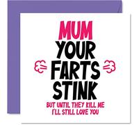 Biglietto di compleanno divertente la mamma - Your Farts Stink - Biglietto di compleanno maleducato la mamma 145mm scherzo umoristico la festa della mamma mamma mamma mamma