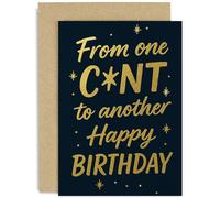 Biglietto di compleanno divertente per donne e uomini "From One C*nt to Another" regalo umoristico sfacciato maleducato cattivo per lavoro, colleghi, familiari, amici, fratello, sorella maschio