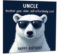 Biglietto di compleanno divertente per zio altro anno più vecchio e ancora senza sforzo, divertente e divertente biglietto di compleanno da nipote - regalo per lui