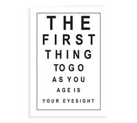 Biglietto di compleanno divertente umorismo First thing to go - 17,8 x 12,7 cm - Regal Publishing