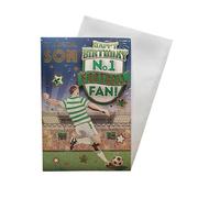 Biglietto di compleanno "Express Yourself" per figlio a tema verde e bianco n. 1 - busta inclusa - biglietto di compleanno per fan di calcio per figlio