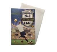 Biglietto di compleanno "Express Yourself" per nipote n. 1 a tema blu navy e bianco, con busta, biglietto di compleanno per nipote