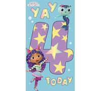 Biglietto di compleanno Gabbys casa delle bambole età 4 anni