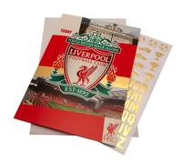 Biglietto Di Compleanno Liverpool FC Con Adesivi Merchandise Ufficiale