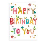 Biglietto di compleanno moderno F - 30,5 x 22,9 cm - Regal Publishing