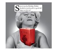 Biglietto di compleanno morphed per lei, con scritta in inglese "Since it was her Birthday", Debbie Decided to Treat Herself!... Biglietto di compleanno per donna, divertente biglietto di compleanno