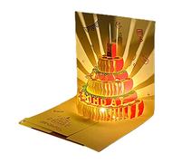 Biglietto di compleanno musicale con luce a LED, biglietto di auguri con musica, torta di compleanno per tutte le occasioni, regalo unico