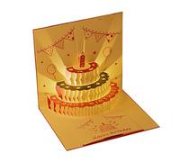 Biglietto di compleanno musicale con luce a LED, biglietto di auguri con musica, torta di compleanno per tutte le occasioni, regalo unico