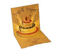 Biglietto di compleanno musicale con luce a LED, biglietto di auguri con musica, torta di compleanno, per tutte le occasioni, unico