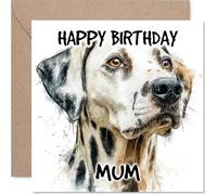 Biglietto di compleanno per mamma, dalmata, biglietto di auguri di compleanno per mamma da figlio figlia, 145 mm razze di cani