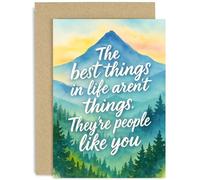 Biglietto di compleanno per migliore amico, con parole sentimentali per lui o per lei, con scritta "Best Things in Life", per adulti, maschio o femmina, amico, collega, collega, interno bianco