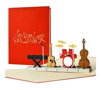 Diese-Klappkarten Biglietto di compleanno per musicisti e amanti della musica, originale, H16