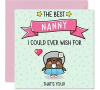 Biglietto di compleanno per nonna, con scritta in lingua inglese "The Best I Could Ever Wish For", biglietto di auguri di compleanno per nonna, 145 mm