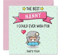 Biglietto di compleanno per nonna, con scritta in lingua inglese "The Best I Could Ever Wish For", biglietto di auguri di compleanno per nonna, 145 mm