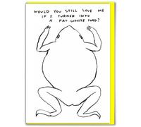 Biglietto di compleanno ufficiale David Shrigley - "Fat White Toad" - spiritoso divertente compleanno umoristico - per lui, lei, uomini, donne, amici, biglietti stravaganti per gli amanti dell'arte