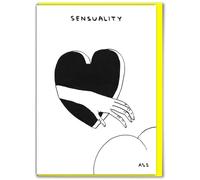 Biglietto di compleanno ufficiale David Shrigley - "Sensuality" - spiritoso divertente compleanno umoristico - per lui, lei, uomini, donne, amici, biglietti stravaganti per gli amanti dell'arte