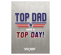 Biglietto di compleanno ufficiale Top Dad; biglietto di compleanno per papà, occasioni speciali per papà, biglietto di compleanno riciclabile, biglietto di compleanno con licenza ufficiale