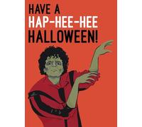 Biglietto di Halloween con scritta "Have A Hap-hee-hee" di Michael Jackson
