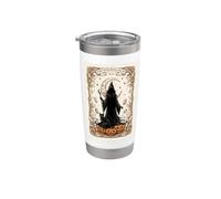 Biglietto di Halloween The Witching Hour Mystical Witch Moon Bicchiere termico in acciaio inox doppia parete