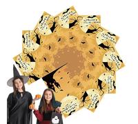Biglietto di invito per feste di Halloween - tema vuoto, stile vintage, a forma di fiocco, per Halloween, scrapbooking, carta decorativa, per feste di compleanno