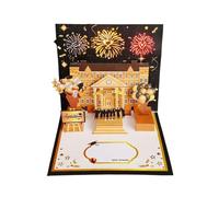 Biglietto di laurea del college, biglietto di laurea per liceo, biglietti di auguri 3D, pop-up 2025, musicali e fuochi d'artificio, decorazione per feste con buste per figlio, figlia, nipote