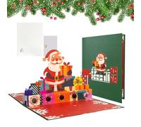 Biglietto di Natale con porta denaro, biglietto pop-up 3D, design dell'albero di Natale, con busta per auguri invernali e regali in denaro, per compleanni, feste e occasioni speciali