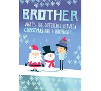 Biglietto di Natale divertente "Brother, Christmas Is Only A Pain In The Bum Once A Year"