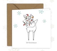 Biglietto di Natale - Festa degli animali, magia invernale, biglietto pieghevole (15 x 15 cm) - con busta - interno bianco