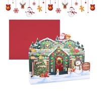 Biglietto di Natale pop 3D, biglietto di auguri di Natale pop con luce e musica, saluti per esprimere sentimenti familiari Millennials giovani generazioni sorella moglie genitori marito amico figlio