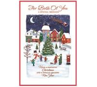 Biglietto di Natale "To Both Of You" - Scena natalizia - Dimensioni: 23 cm x 15,5 cm J