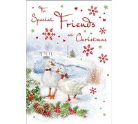 Biglietto di Natale tradizionale con amici - 9 x 15 cm - Regal Publishing