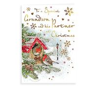 Biglietto di Natale tradizionale nipote & partner - 22,9 x 15,2 cm - Regal Publishing