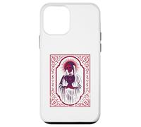 Biglietto di preghiera gotico con emblema devozionale di Santa Muerte Custodia per iPhone 12 mini