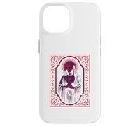 Biglietto di preghiera gotico con emblema devozionale di Santa Muerte Custodia per iPhone 14