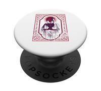 Biglietto di preghiera gotico con emblema devozionale di Santa Muerte PopSockets PopGrip Adesivo