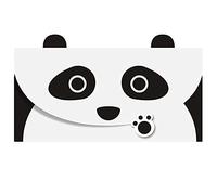 Biglietto di ringraziamento con panda per bambini e orso, buste di carta per biglietti di auguri, carta da lettere, busta con animali in stile cartone animato (Panda)
