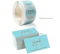 Biglietto di ringraziamento con scritta "Thank You for Supporting My Small Business Cards and Sticker Gold Foil Thank You for Retail Stores", inserto per pacchetto, biglietti di ringraziamento e set
