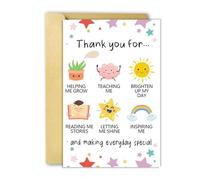 Biglietto di ringraziamento per insegnante, "Thank You for Helping Me Grow", ottimo regalo di apprezzamento da parte degli studenti, regalo perfetto per la fine del semestre