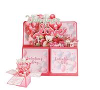 Biglietto di San Valentino pop up, biglietto di auguri creativo - Biglietti romantici per coppie, divertenti biglietti di San Valentino per feste di nozze