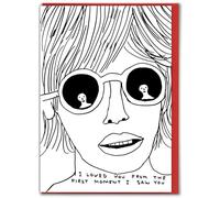 Biglietto di San Valentino ufficiale David Shrigley, con scritta "I Loved You", spiritoso umorismo di San Valentino, per lui, per lei, uomini, donne, amici, eccentrici, per amanti dell'arte
