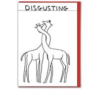 Biglietto di San Valentino ufficiale David Shrigley - "Disgusting" - spiritoso umorismo divertente per San Valentino - per lui, lei, uomini, donne, amici, biglietti stravaganti per gli amanti