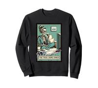 Biglietto di scheletro True Crime per Halloween, regalo spettrale Felpa