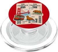 Biglietto d'imbarco San Francisco Travel Art Design PopSockets PopGrip per MagSafe