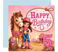 Biglietto divertente per 5° compleanno, Yeehaw Birthday Fun