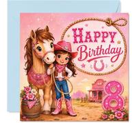 Biglietto divertente per 8° compleanno, Yeehaw Fun for Their Special Day