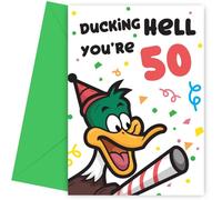 Biglietto divertente per il 50° compleanno per uomini e donne, divertente biglietto di auguri per il 50° compleanno per amico, fratello, sorella, figlio, figlia, divertente biglietto di compleanno per