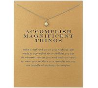 Biglietto d'oro con messaggio del sole Collana con ciondolo a forma di sole, Collana con ciondolo a forma di amicizia e buona fortuna con carta regaloprofessionale.