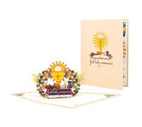 Biglietto fatto a mano per la prima comunione cerimonia di auguri fatto a mano con busta festival carta pieghevole cartolina cerimonia spirituale