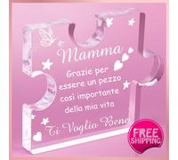 Biglietto Idea Regalo Mamma Compleanno Regalo per Mamma Puzzle a Blocchi in Acri